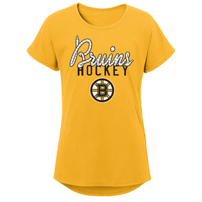 NHL licensed Boston Bruins Women's Black cuffed joggers