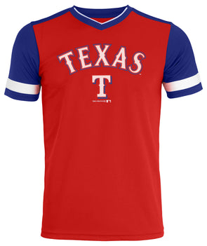 Women's Texas Rangers Nike Light Blue V Fan T-Shirt