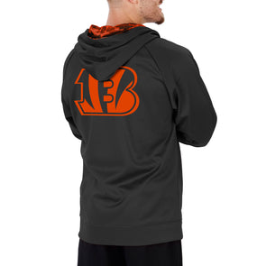 Cincinnati Bengals Camo Lines Quarter Zip, Gray