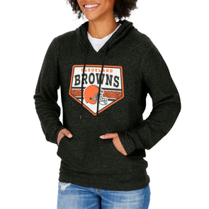 Concepts Sport Women's Cleveland Browns Brushed Terry Oatmeal Long Sleeve  Crew Sweatshirt