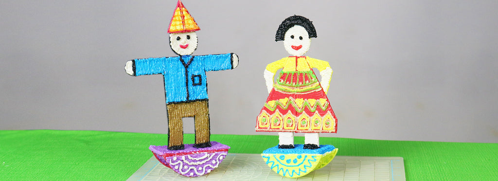 Balance Boy and Girl made with 3Dmate BASE Design Mat.