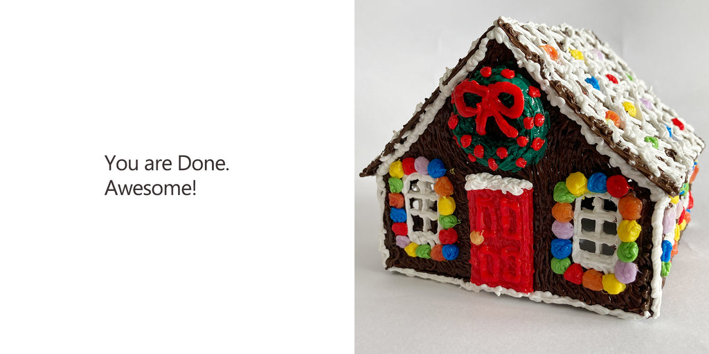 Gingerbread House made with 3Dmate BASE Design Mat and 3D Pen