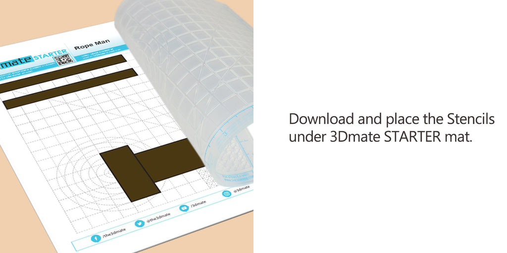 Rope Man made with 3Dmate STARTER Design Mat.