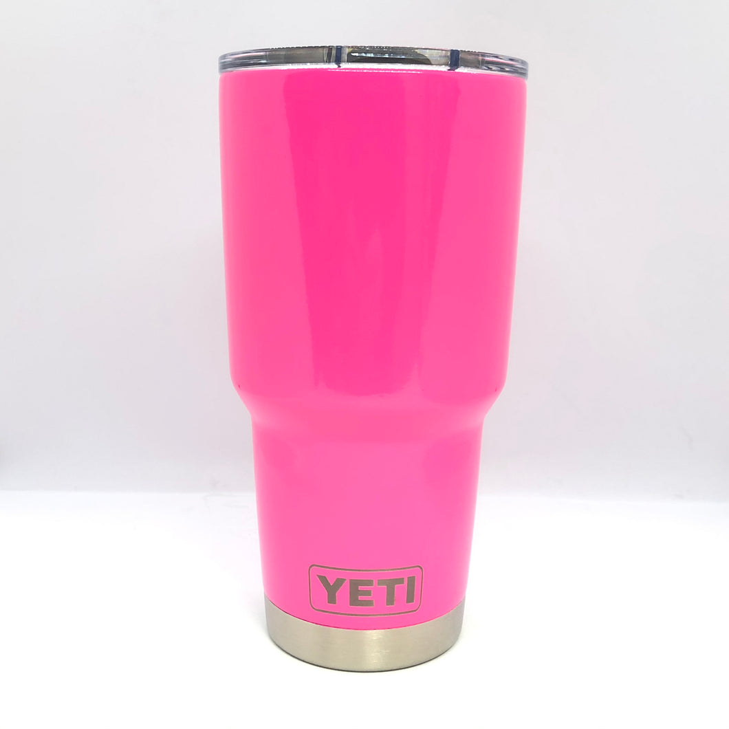 pink yeti rambler bottle