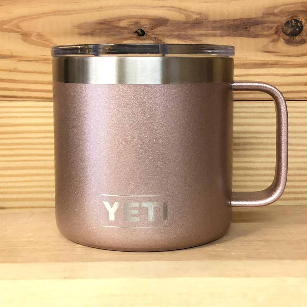 Rose Gold Yeti Camp Mug Coffee Cup | Small Batch Customs