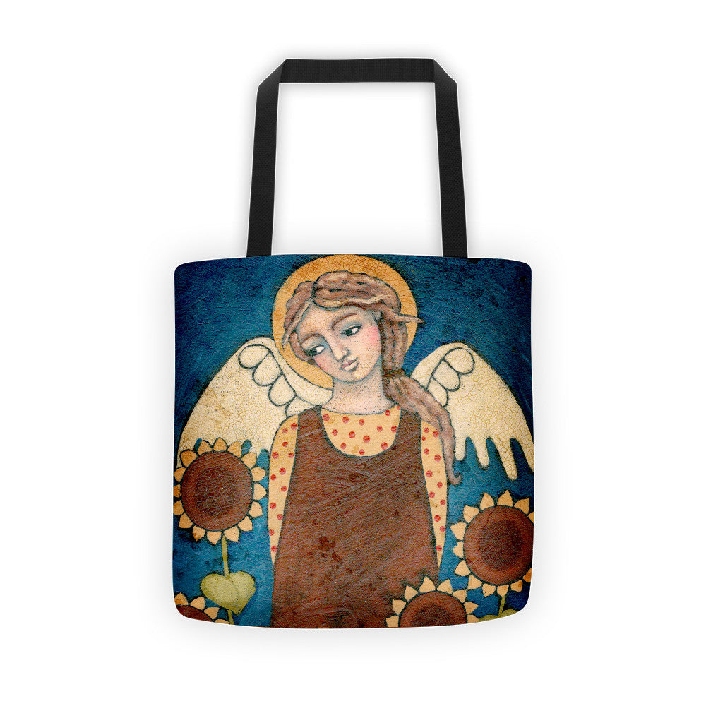 Download Angel of Sunflowers Tote bag - Creative Whims