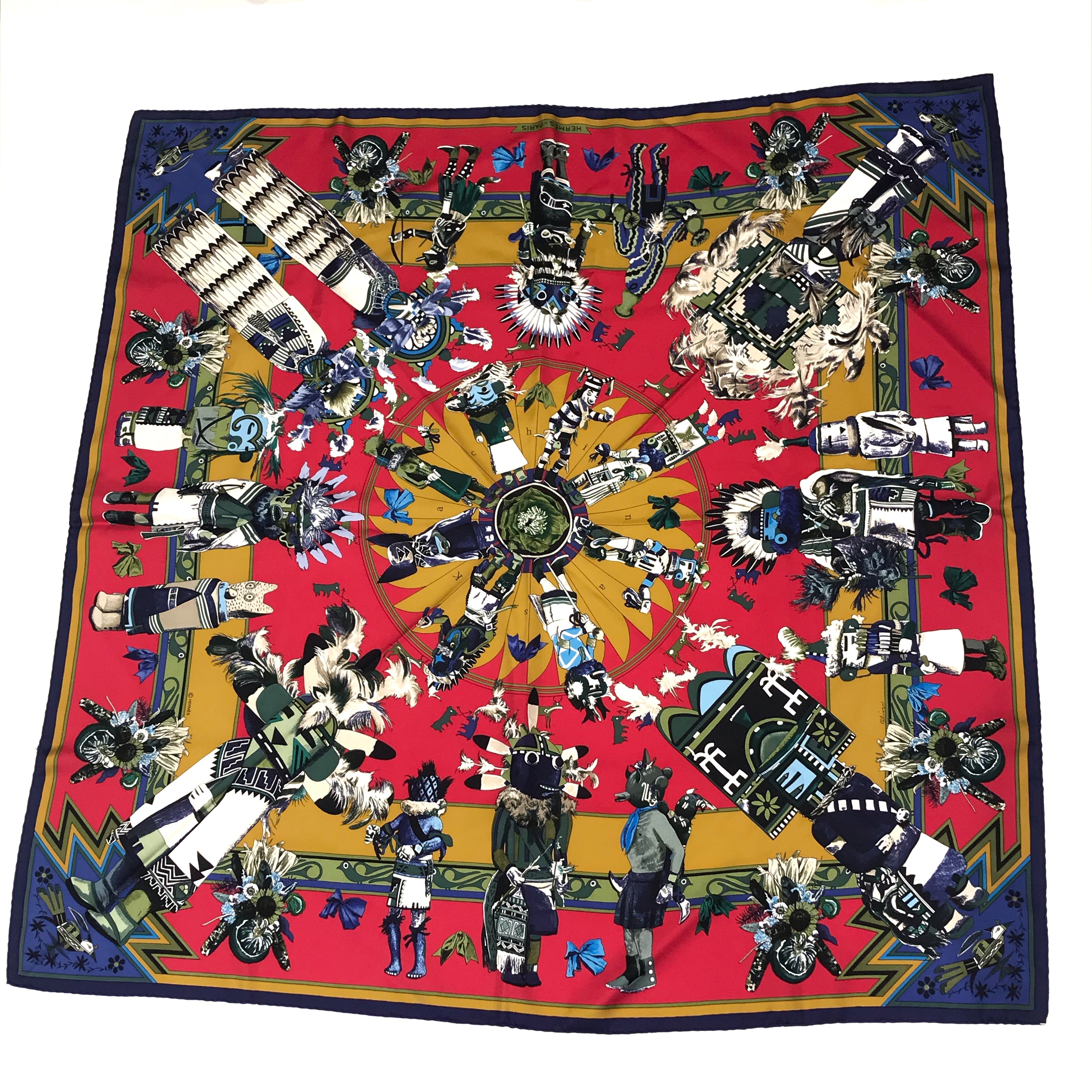 hermes skull scarf