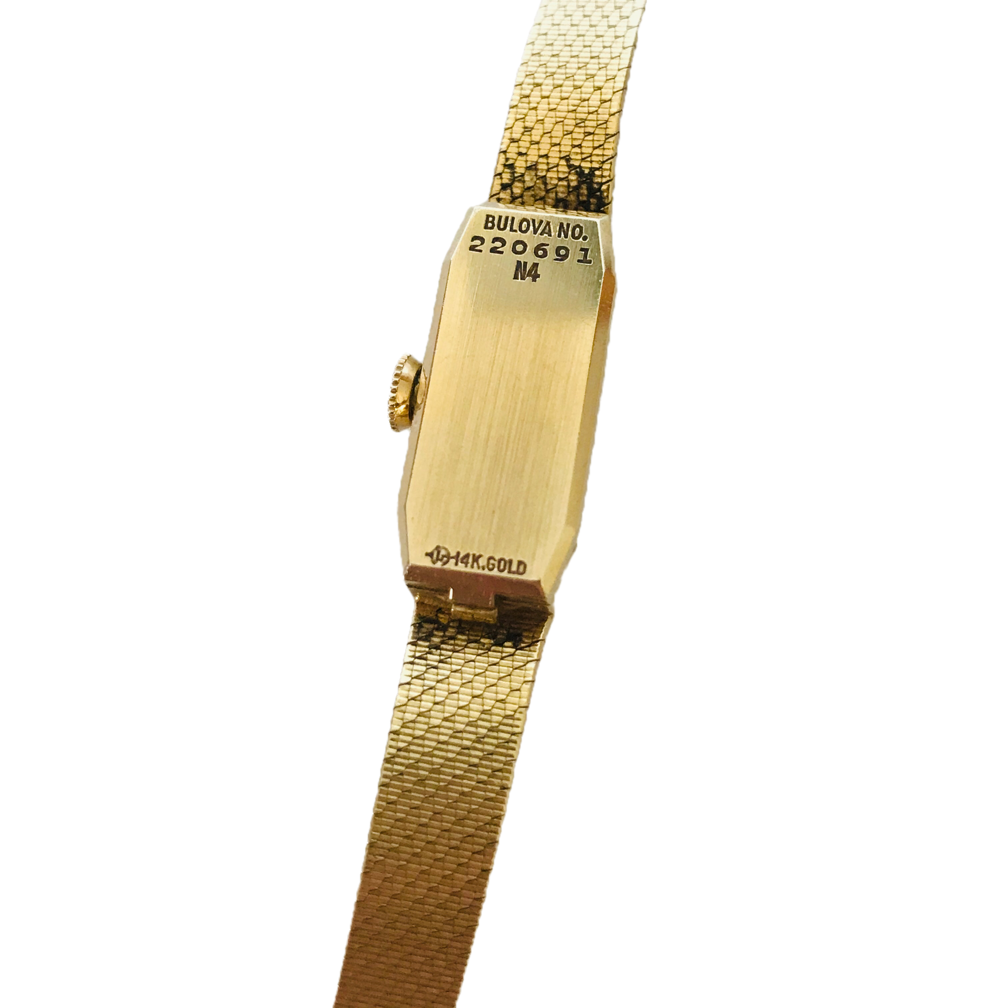 bulova dior 14k gold watch