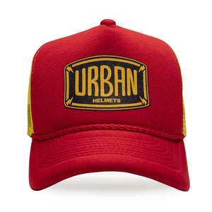 Urban Red and Yellow Logo Trucker Hat - urban riders usa e-commerce