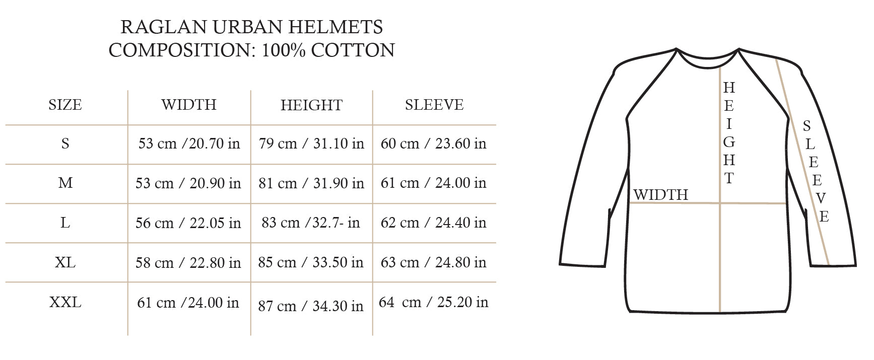 raglan-size-guide