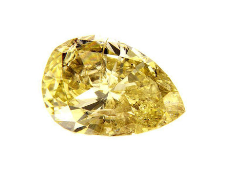 GIA Certified PEAR Cut LOOSE DIAMOND 1.32 CT Fancy Brownish Greenish Yellow