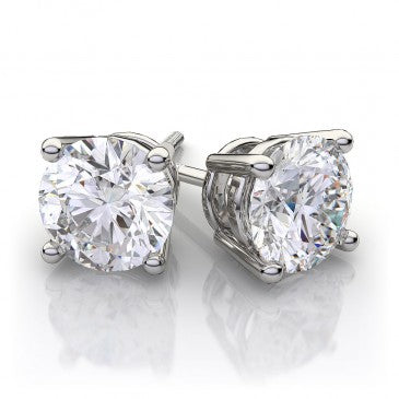 Diamond Earrings In 14k White Gold 3 Ct Tw Popular Diamonds