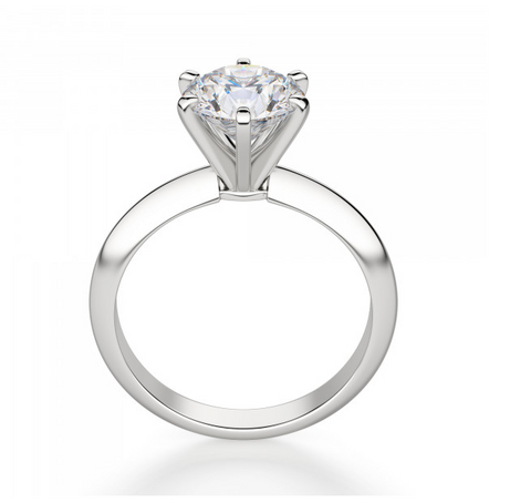 1CT Diamond Engagement Ring 18K White GIA Certified D Col – Popular Diamonds