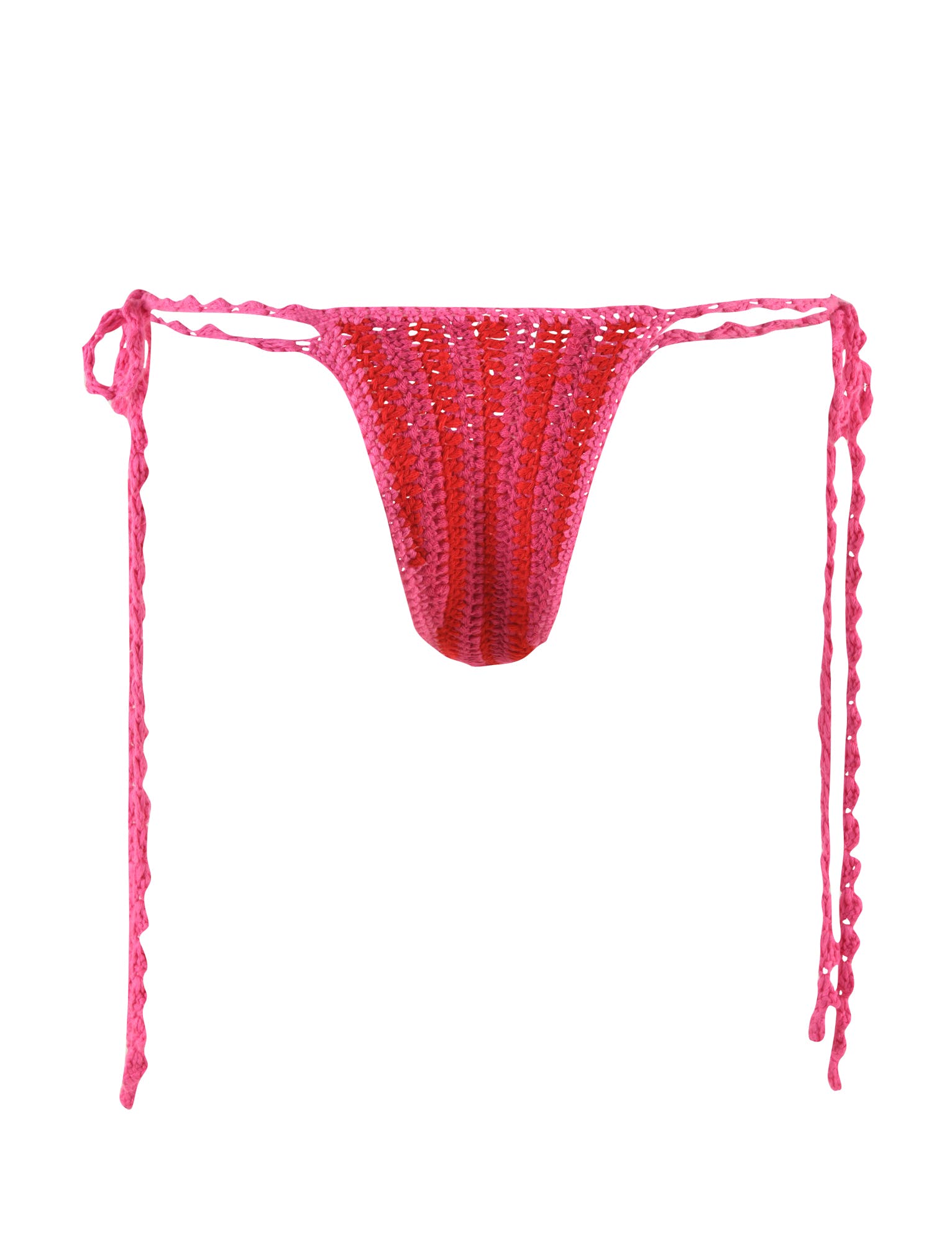 CORA BIKINI BOTTOM - PINK : STRIPE