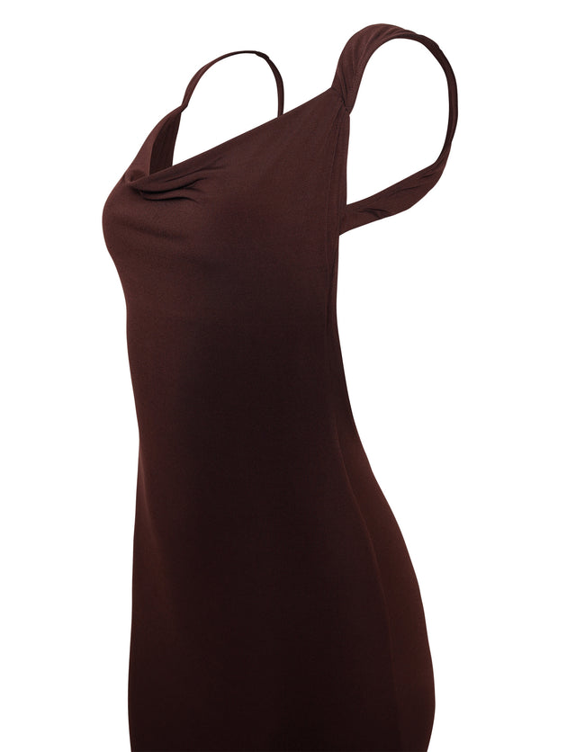 MORANA DRESS - BROWN : CHOCOLATE