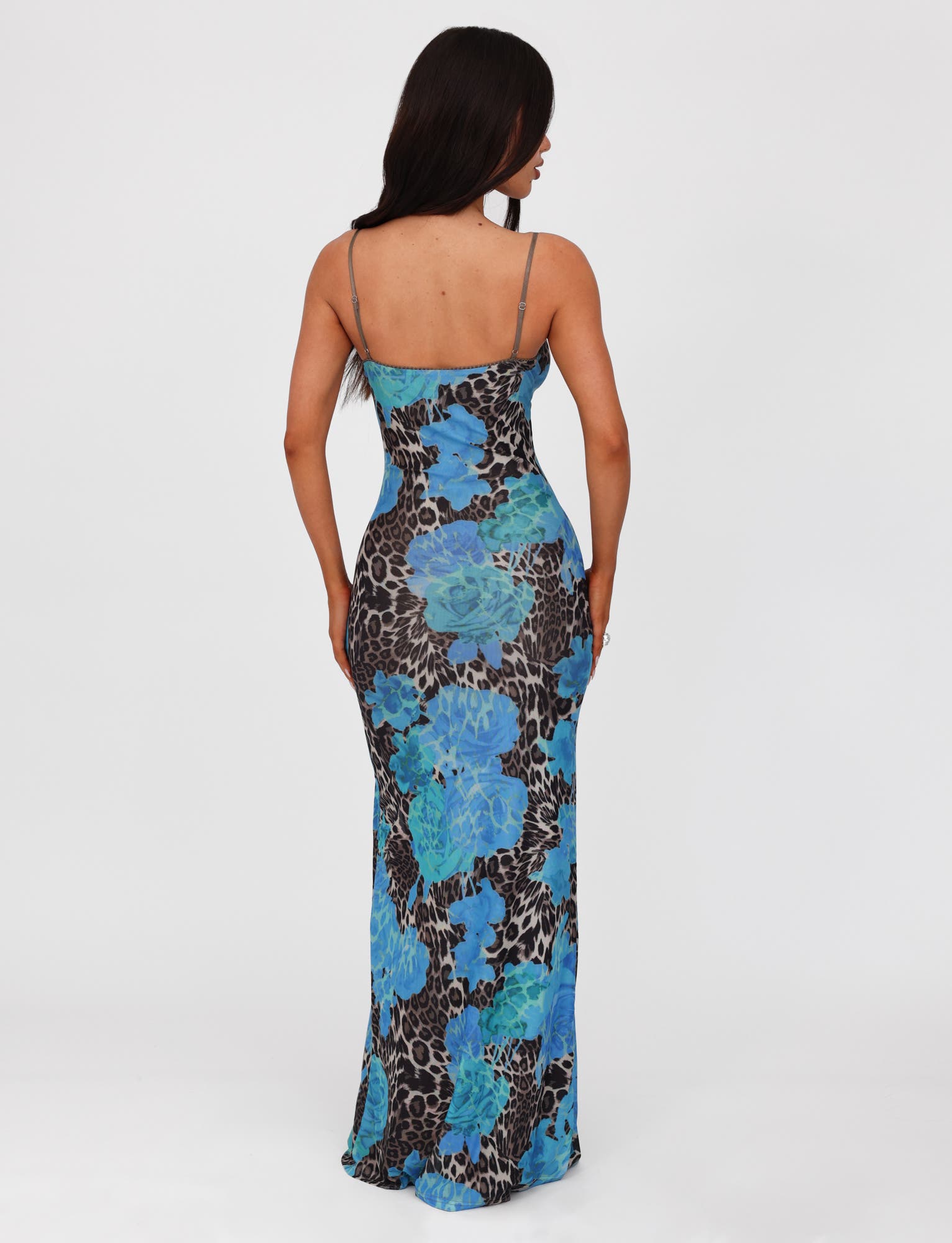 JULIANNA DRESS - BLUE : LEOPARD