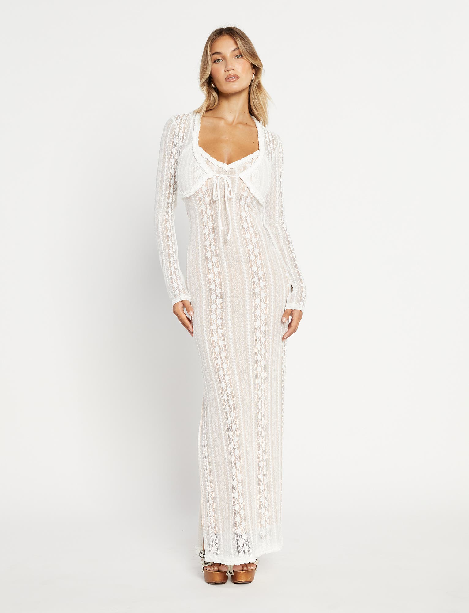 SOPHA TWO PIECE MAXI DRESS - WHITE