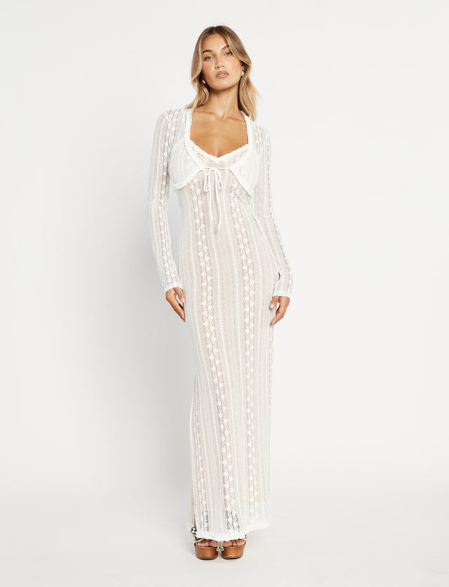 SOPHA TWO PIECE MAXI DRESS - WHITE