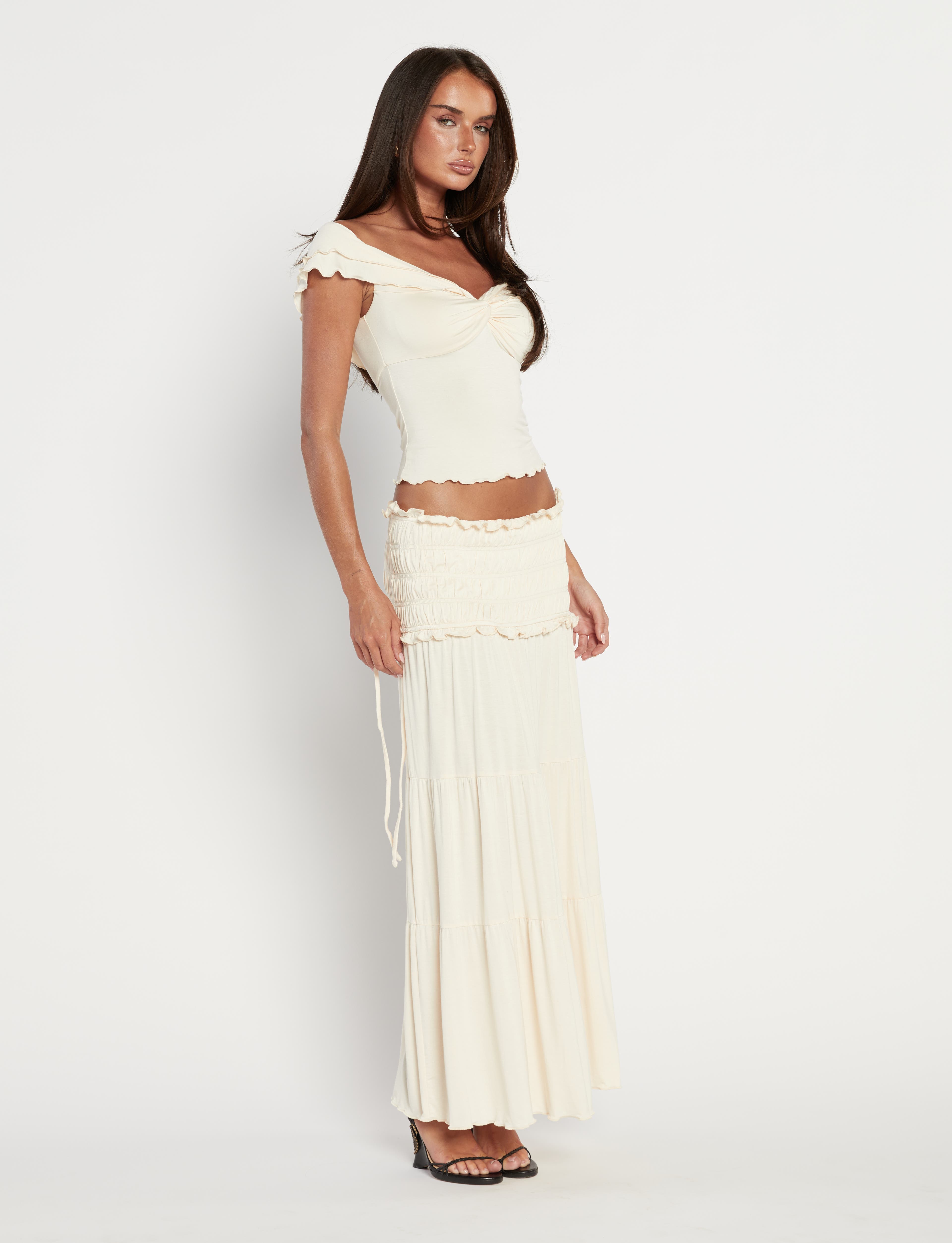 DENALI MAXI SKIRT - NEUTRAL : BONE