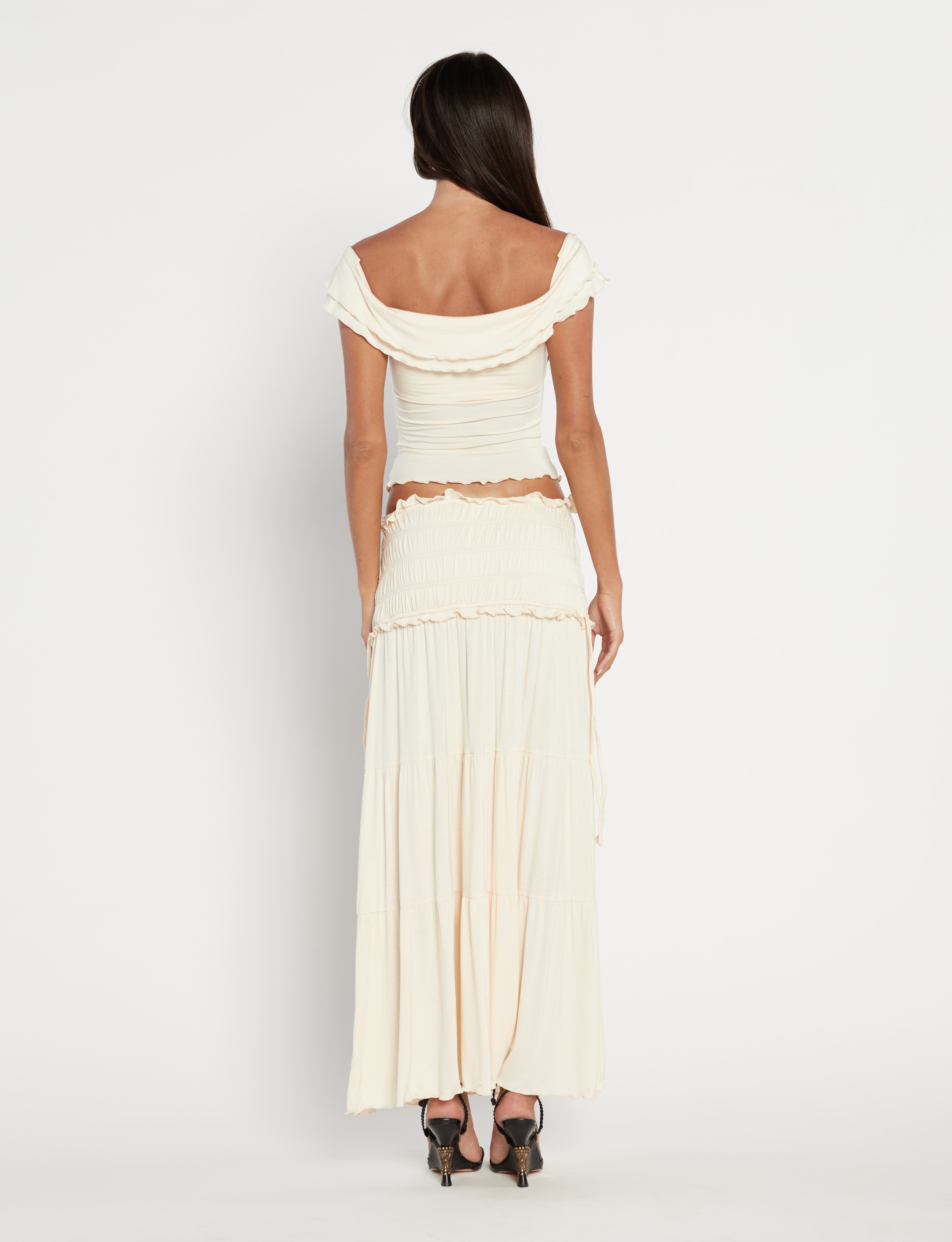 DENALI MAXI SKIRT - NEUTRAL : BONE