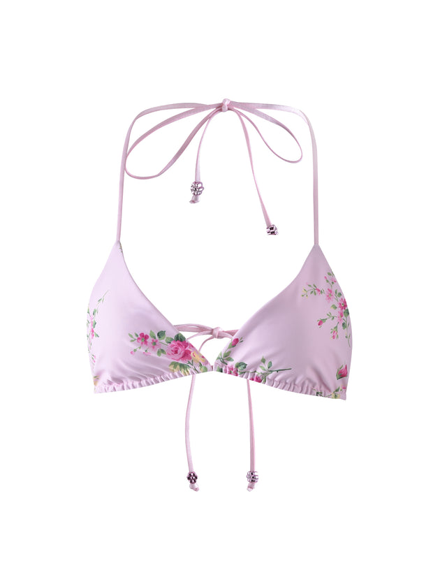 AVE BIKINI TOP - PINK : MACRO FLORAL