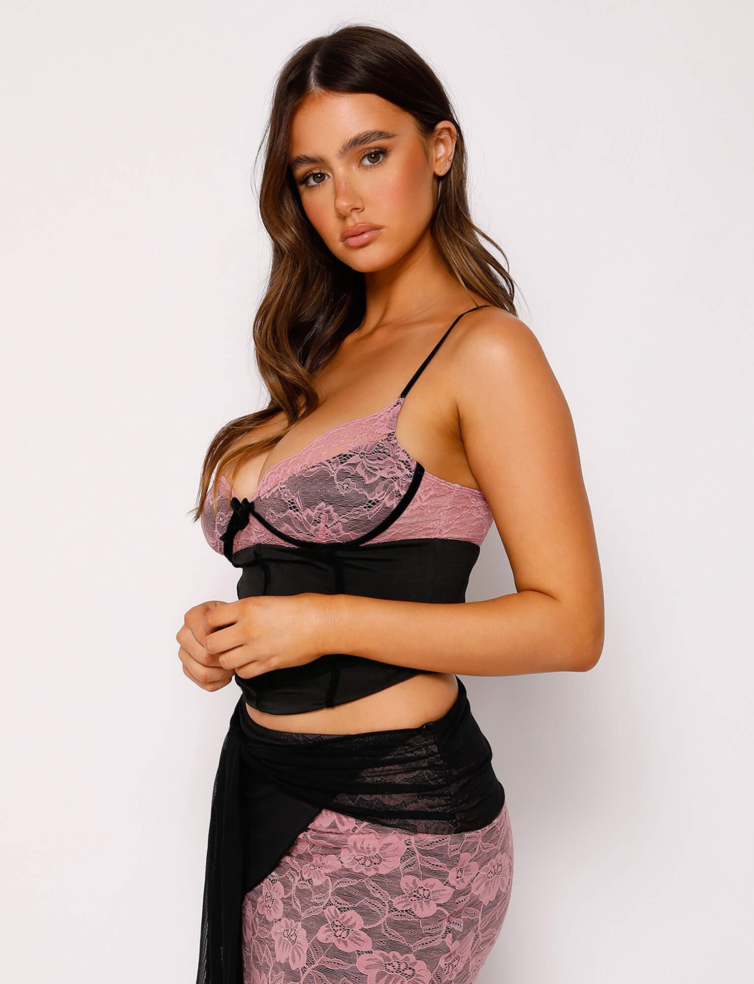 MORENA TOP - BLACK/PINK