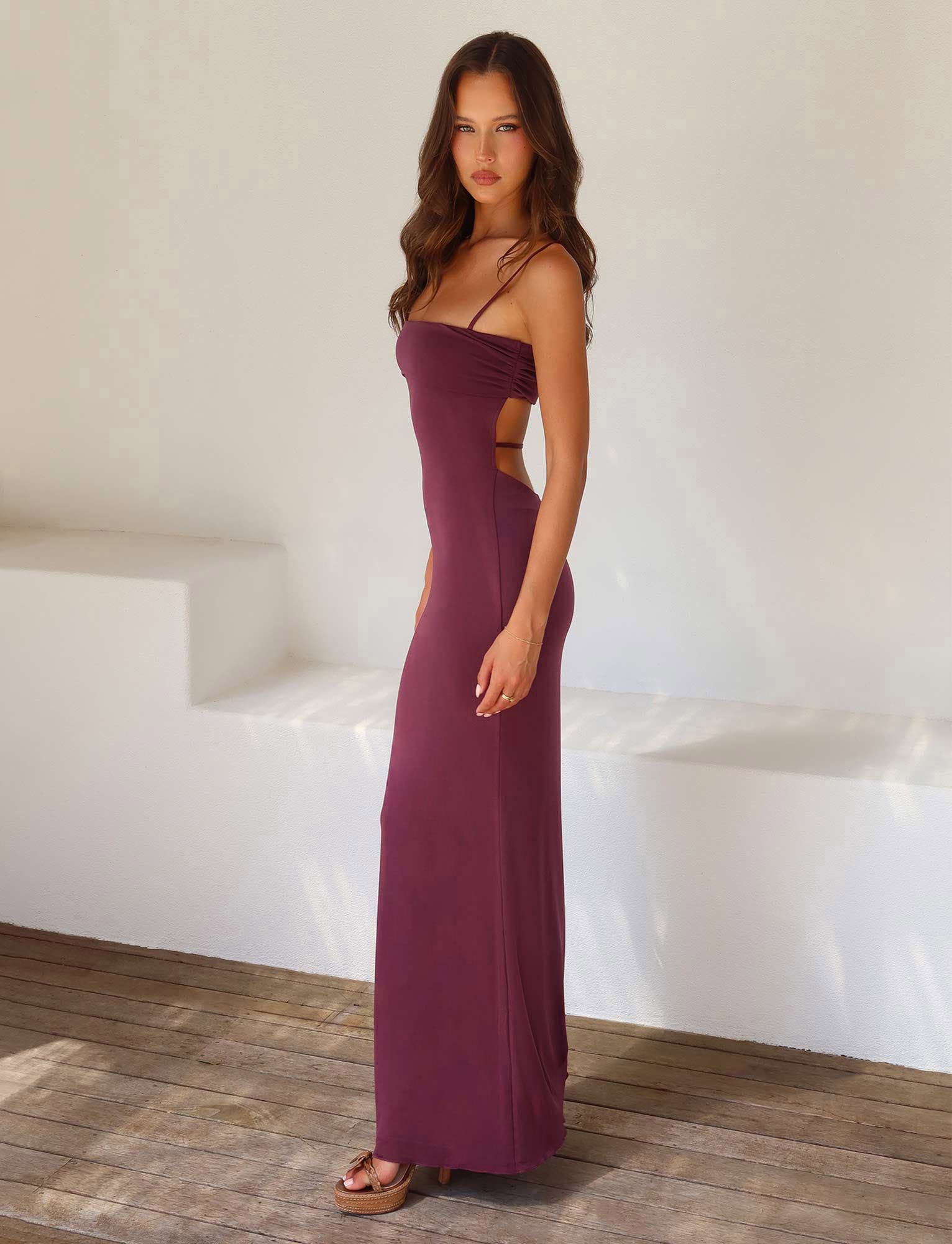 CARA DRESS - PURPLE : RAISIN