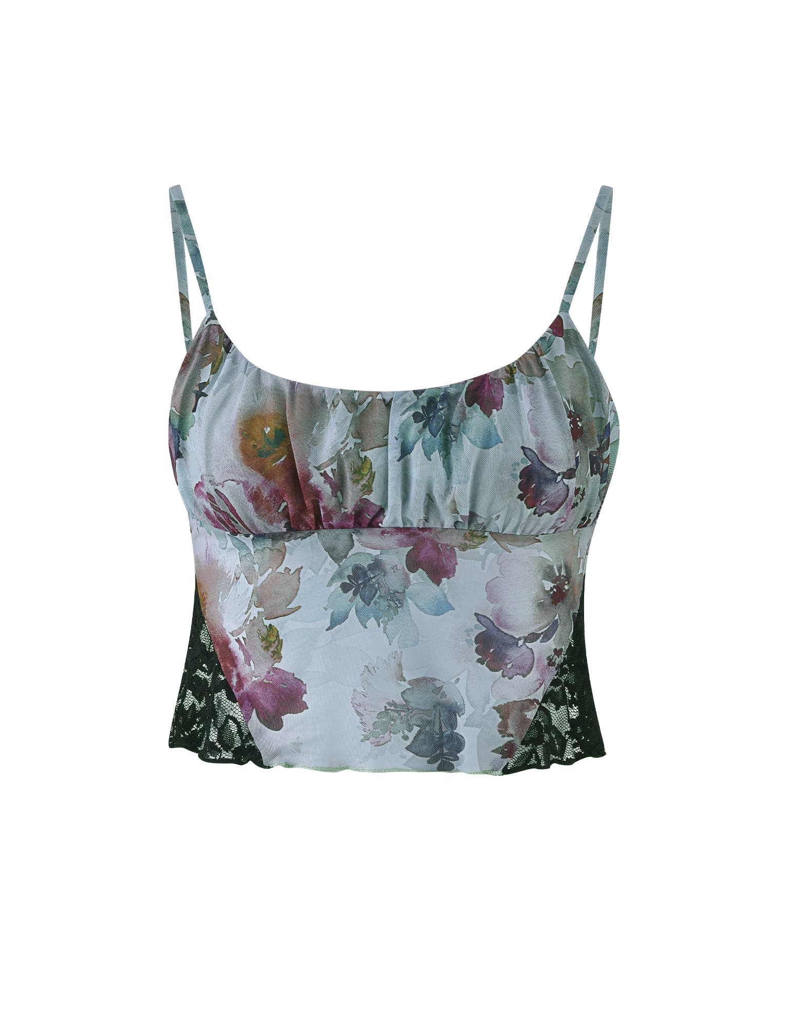 LUTESSA TOP - GREEN : FLORAL : FADED ROSE – Tiger Mist Rest of World