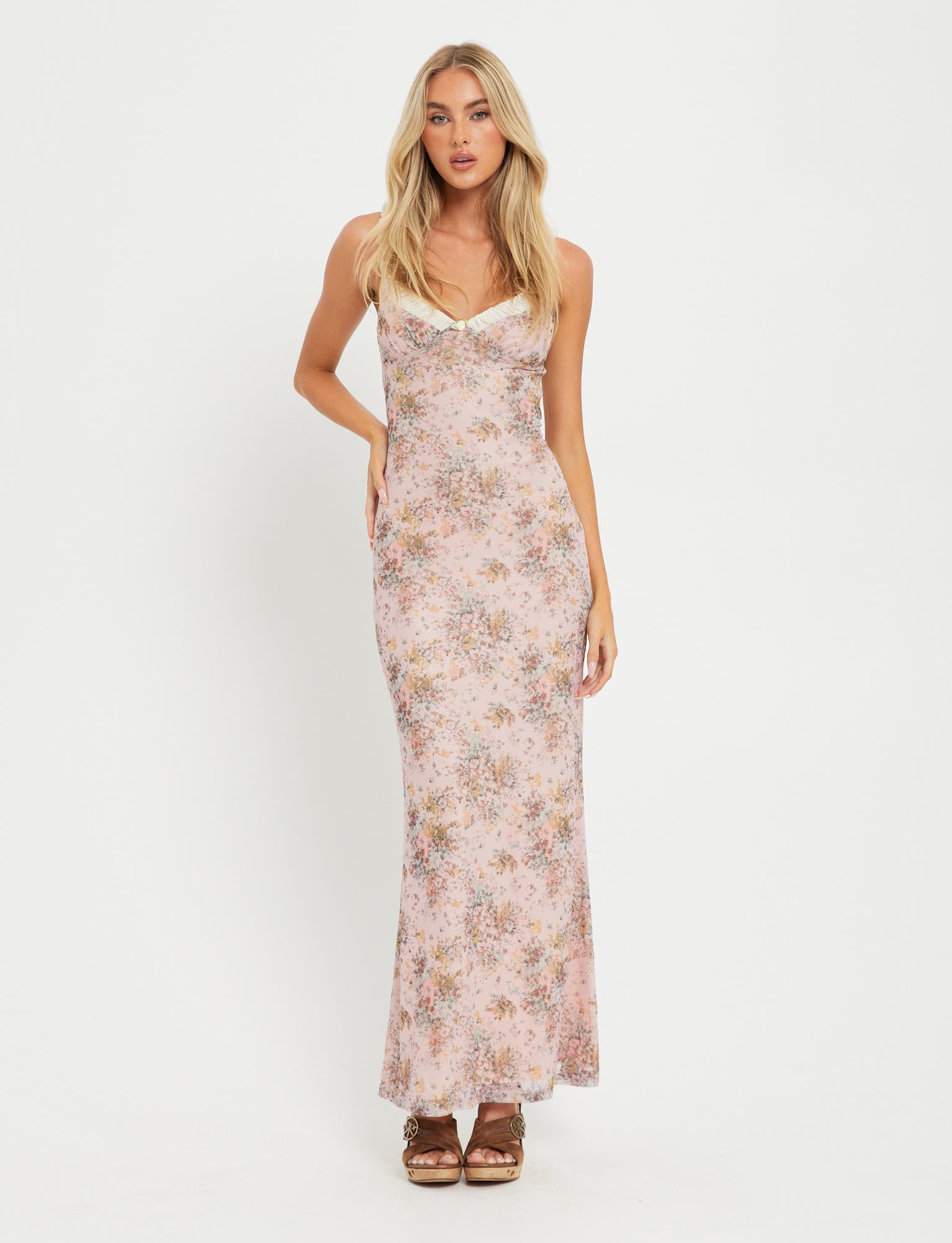 AMARAN DRESS - PINK : CAMO FLORAL