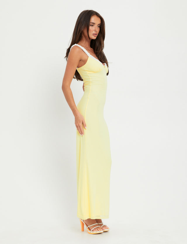 AMARAN DRESS - YELLOW : LEMON