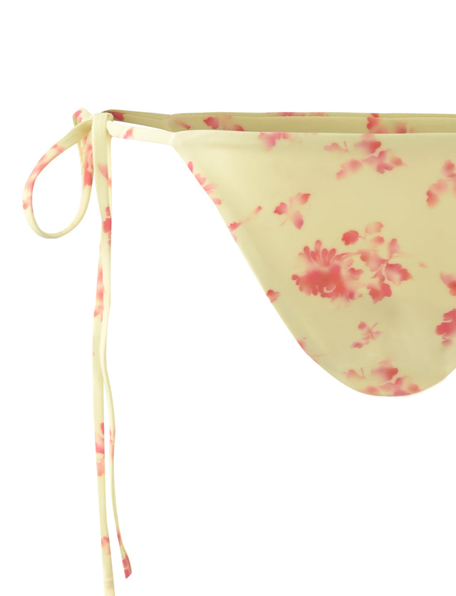 IMRA BIKINI BOTTOM - YELLOW : HEATED FLORAL