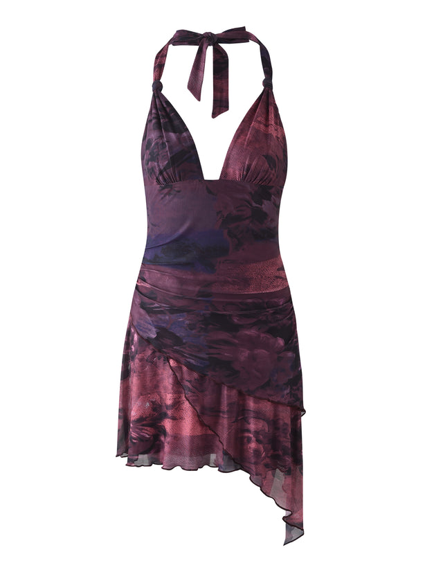 FRIEDA DRESS - RED : BURGUNDY ROMANTIC