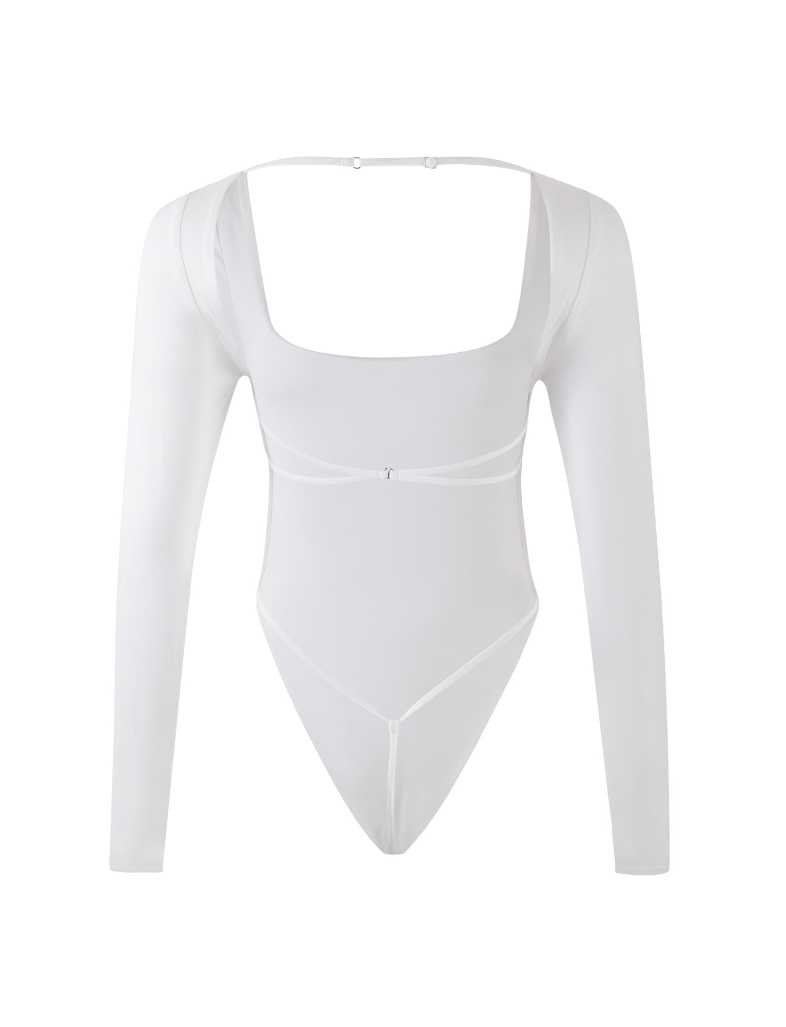 MINERVA LONG SLEEVE BODYSUIT - WHITE