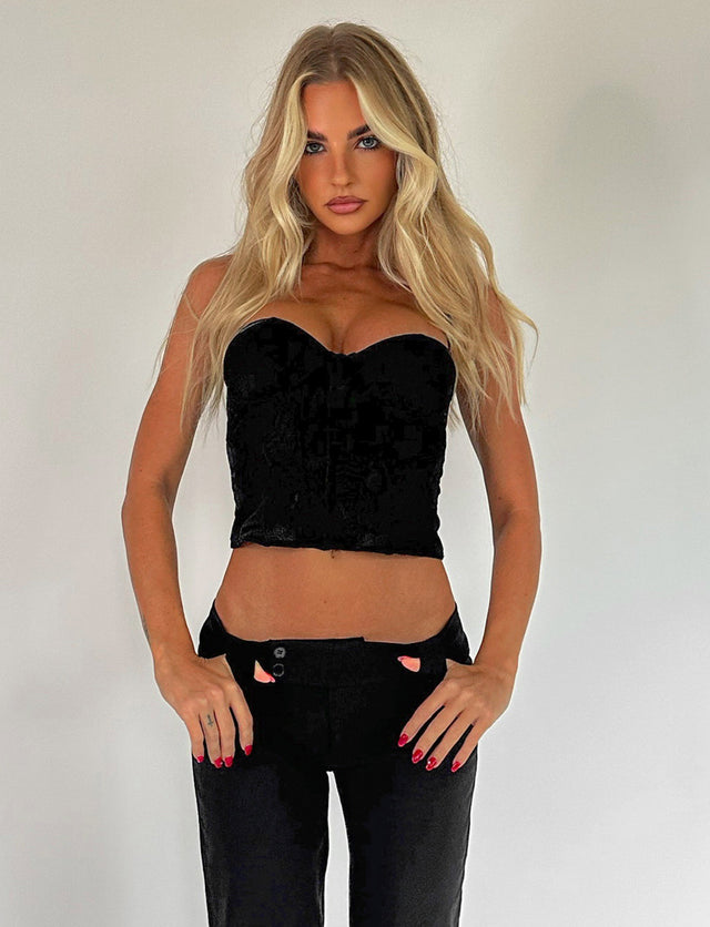 MAIZIE TOP - BLACK