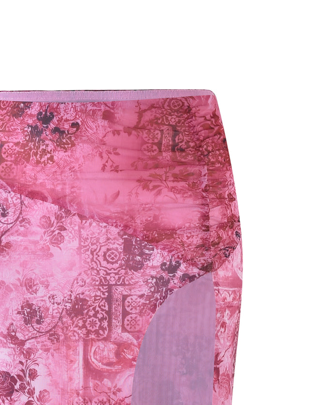 MAIZIE SKIRT - MULTI : FLORAL : PINK FLORAL