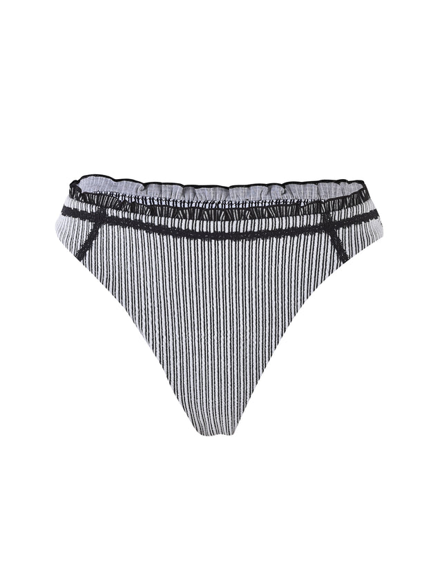 XANDRA BIKINI BOTTOM - MULTI : STRIPE : TEXTURE STRIPE