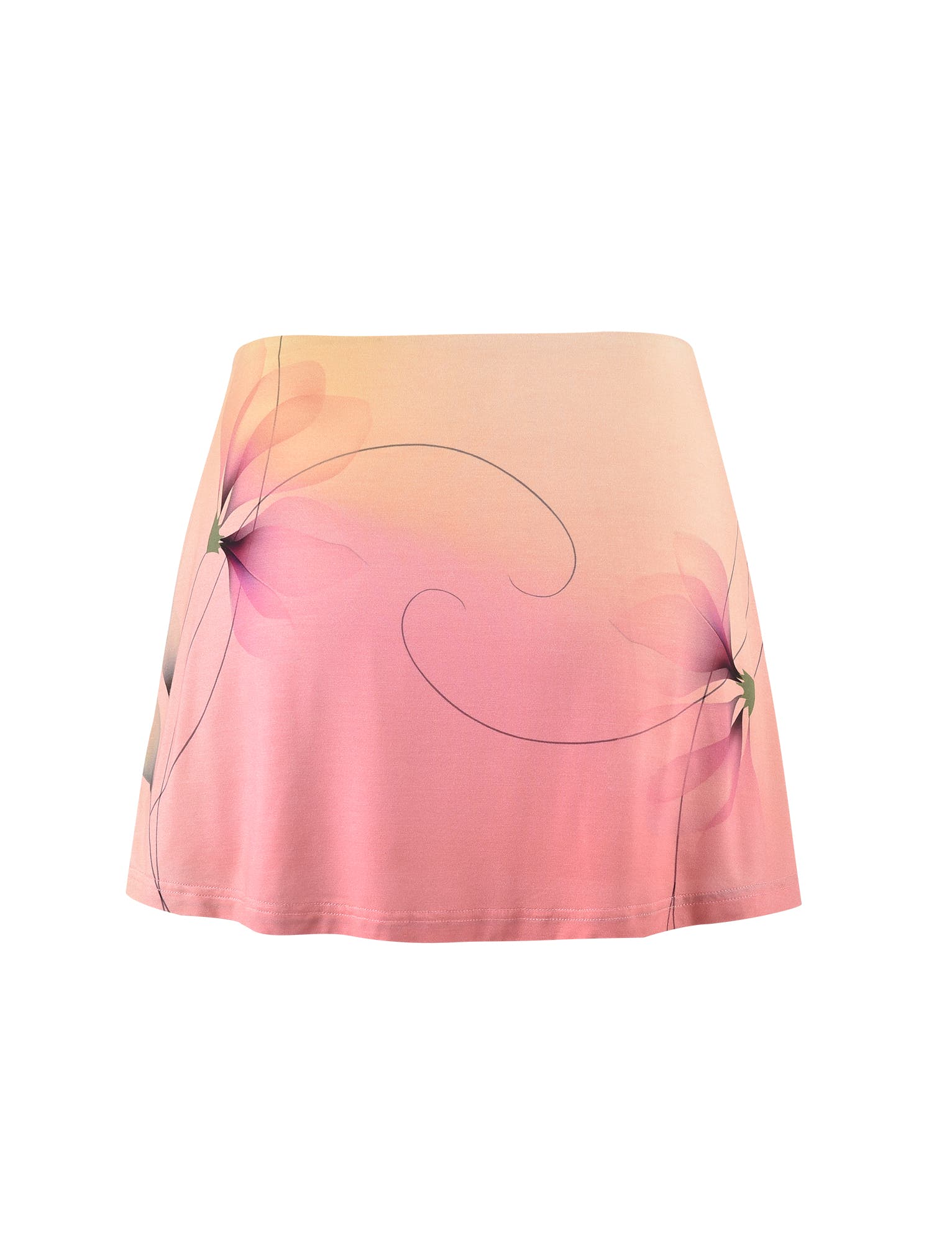 DREW MINI SKIRT - MULTI : MACRO FLORAL : GRADIENT FLORAL