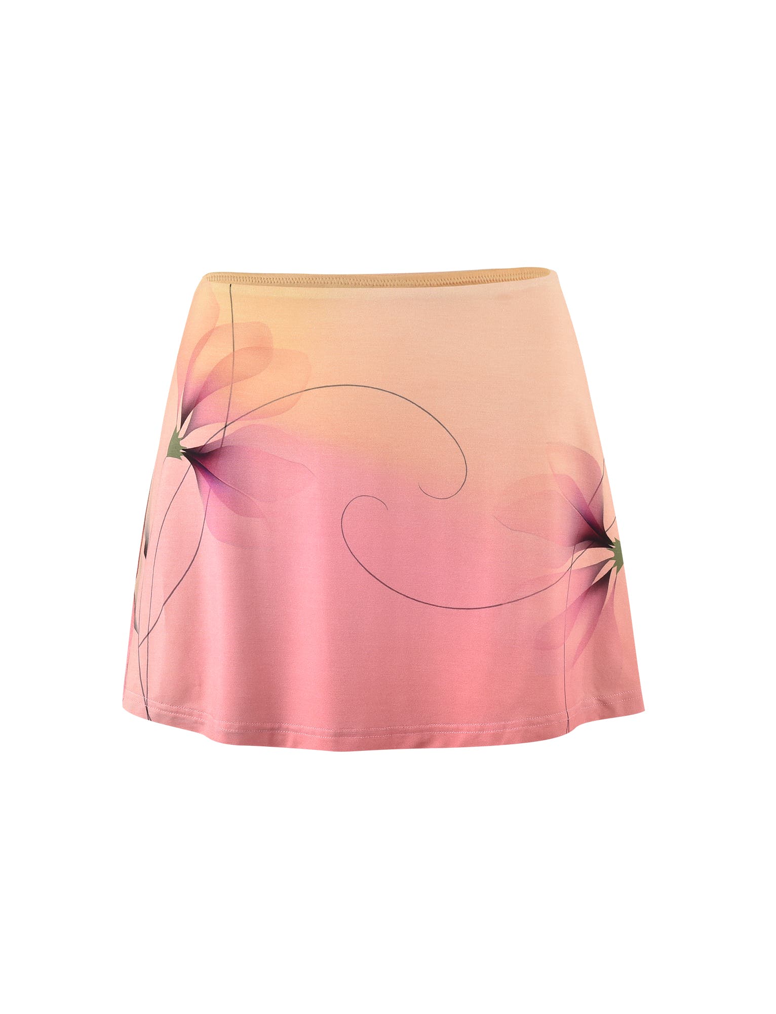 DREW MINI SKIRT - MULTI : MACRO FLORAL : GRADIENT FLORAL