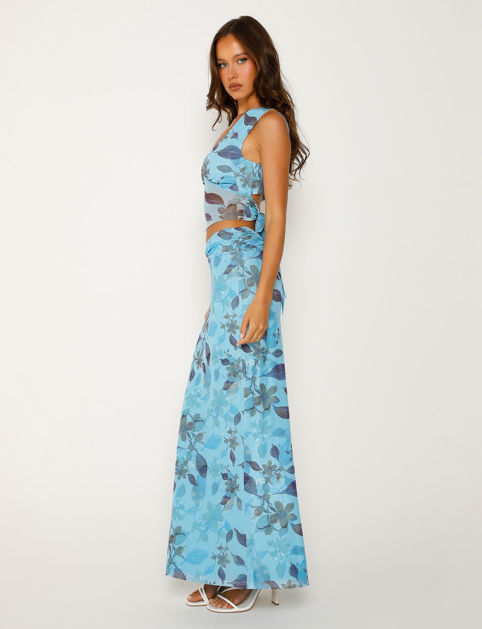 MARIETTA SKIRT - BLUE : WATERCOLOUR