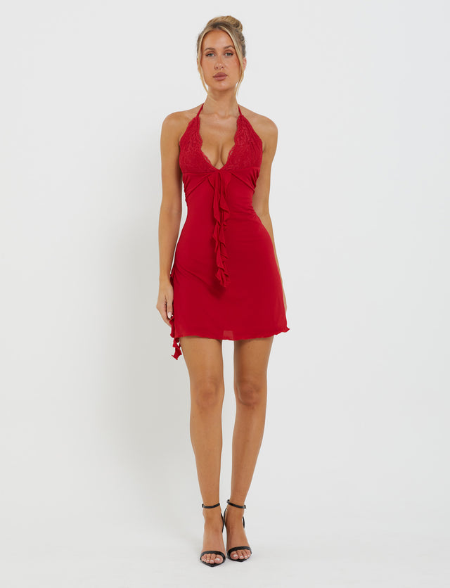 DEENA DRESS - RED