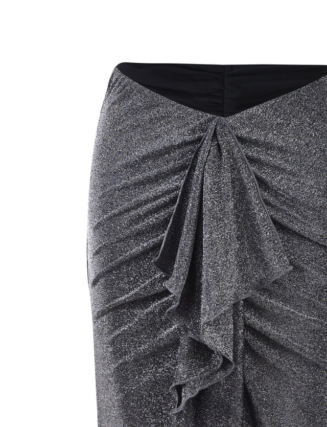 DAISIE SKIRT - BLACK : BLACK SHIMMER