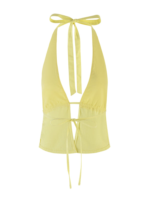 LAINEY TOP - YELLOW : LEMON