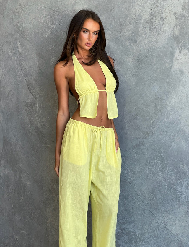 LAINEY TOP - YELLOW : LEMON