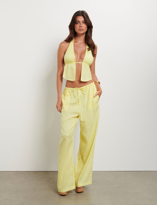 LAINEY PANT - YELLOW : LEMON