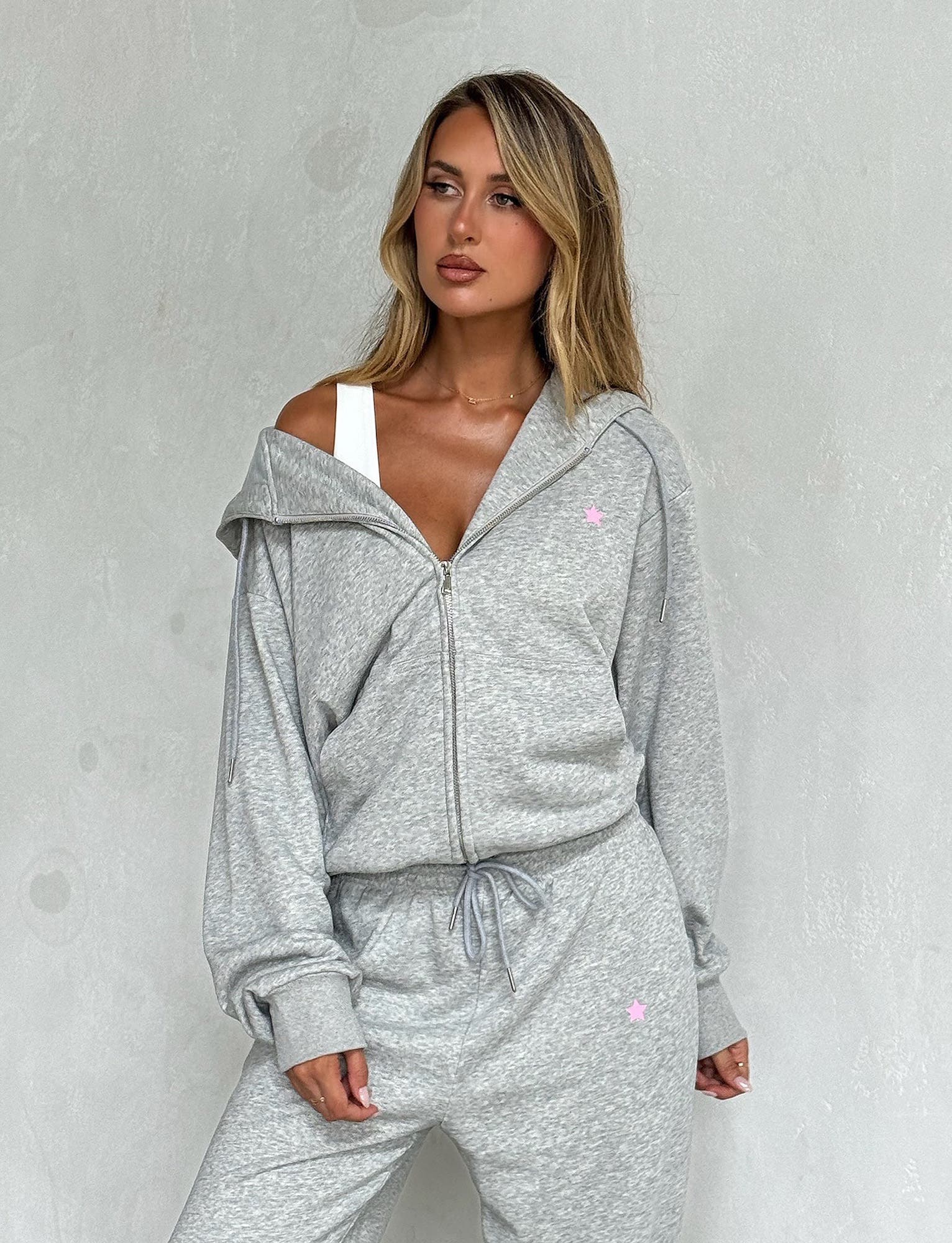 ALISH HOODIE - GREY : GREY MARLE