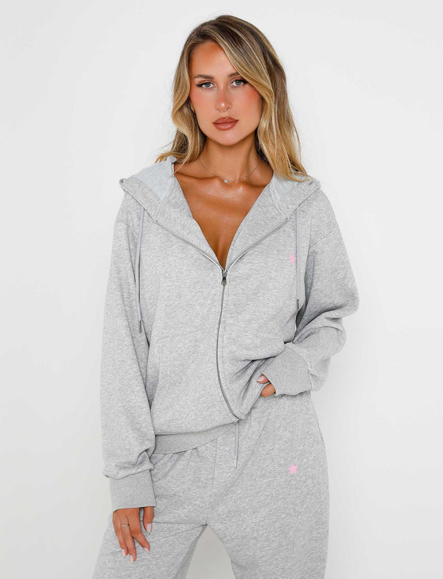 ALISH HOODIE - GREY : GREY MARLE