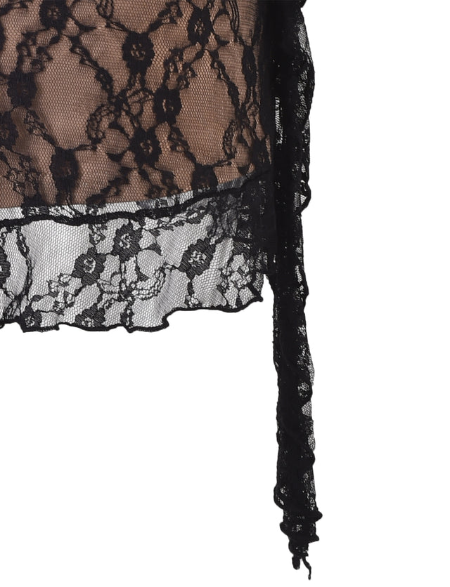 STORMI LACE SKIRT - BLACK : BLACK LACE