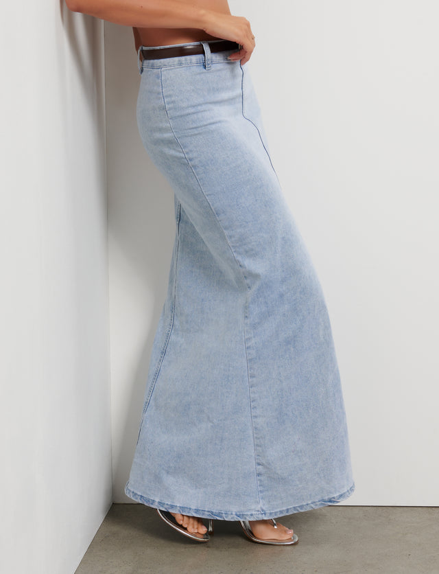 FLETCHER SKIRT - BLUE : DENIM BLUE