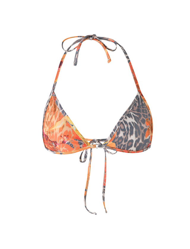 DIANA BIKINI TOP - MULTI : LEOPARD : ORANGE LEOPARD