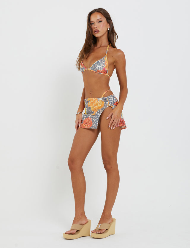 DIANA TWO-PIECE BIKINI BOTTOM - MULTI : LEOPARD : ORANGE LEOPARD